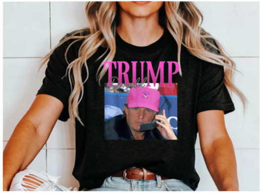 Trump with Pink Hat T Shirt